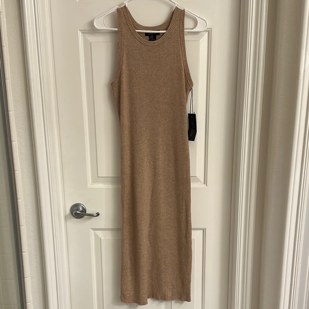 Rachel Zoe Knit Midi Dress - Tan - S